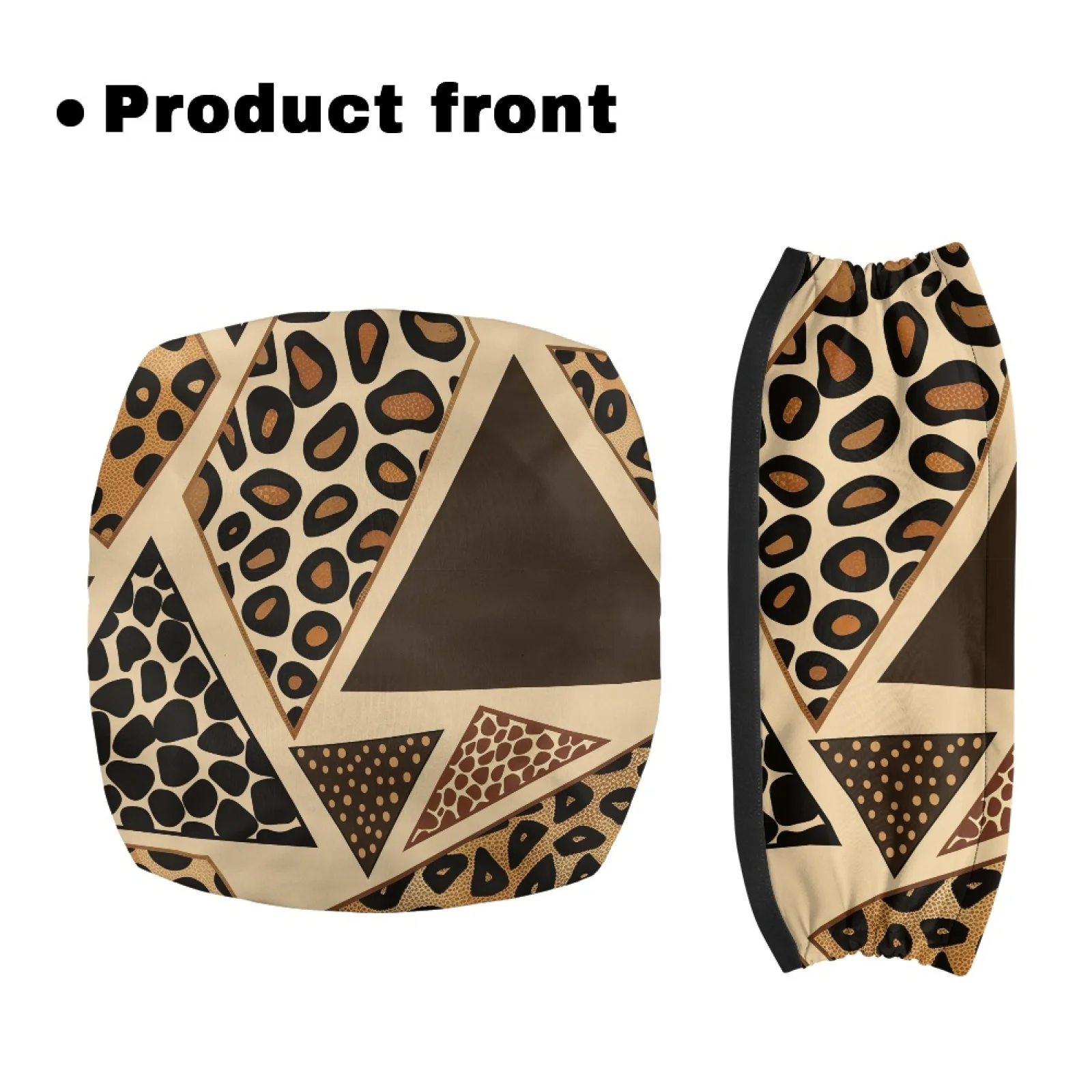 Coloranimal Leopard Triangle 2 Pcs Rollator Seat Back Covers, Waterproof Polyester Covers for Elderly Adults Travel Outdoors