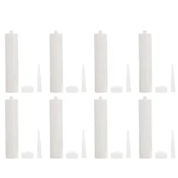 8 Sets Caulk Caps Caulking Sealant Tubes Empty Grouts Fillable Sealant Caulking Tubes DIY Extension Glass Glue Caulking Tube