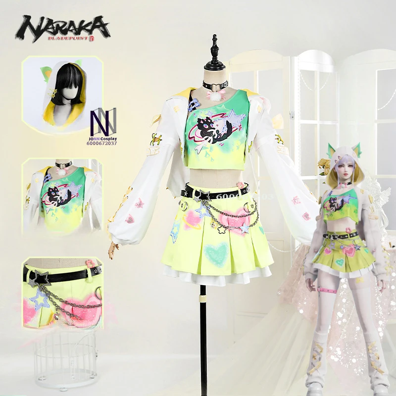 

Game Naraka: Bladepoint Feria Shen Cosplay Costume Heart Skips A Beat Anime Clothes for Women Set Halloween Party Cute Carnival