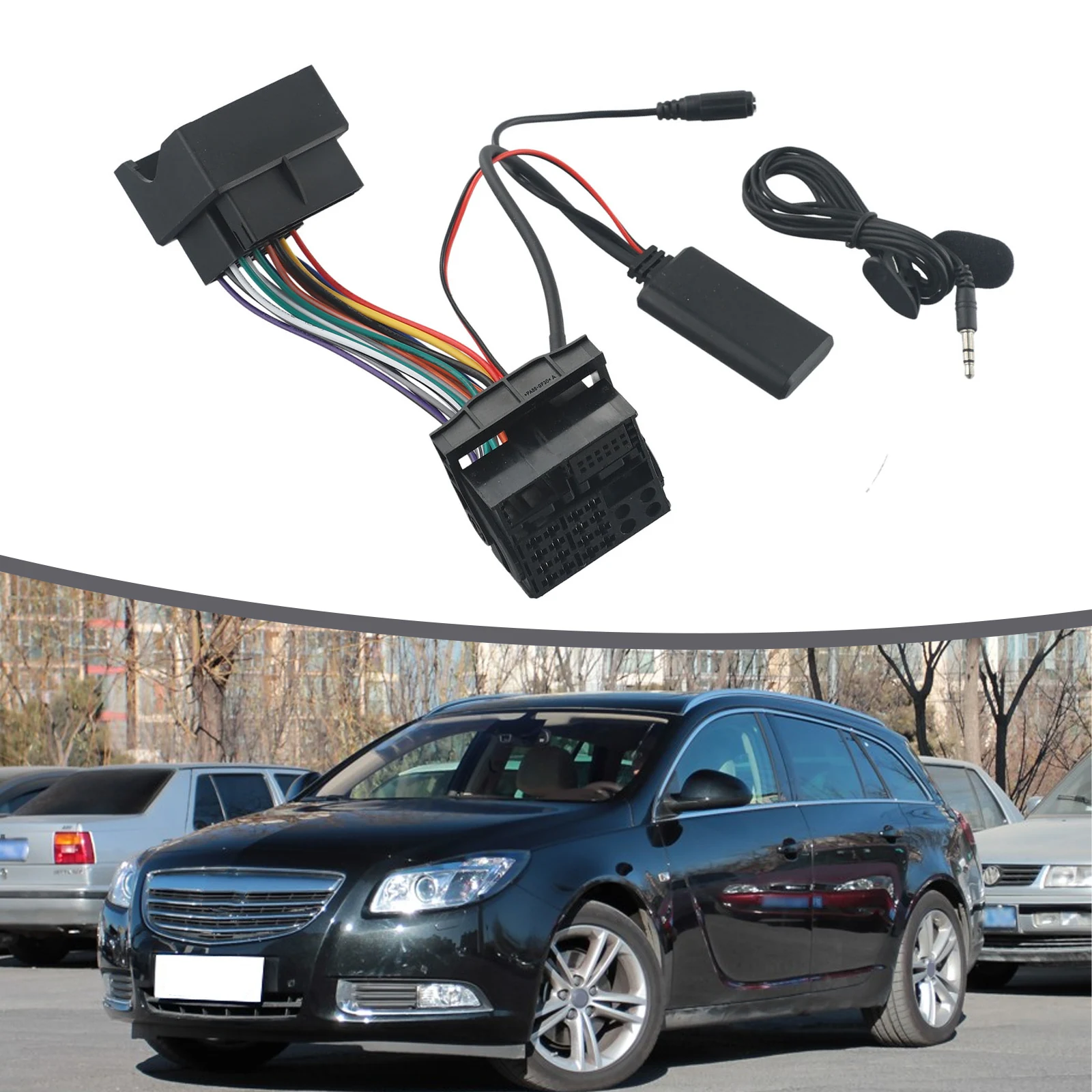 5.0 AUX Adapter Kit with Microphone for Opel CD30 CDC40 CD70 DVD90 Radios Nondestructive Installation Required