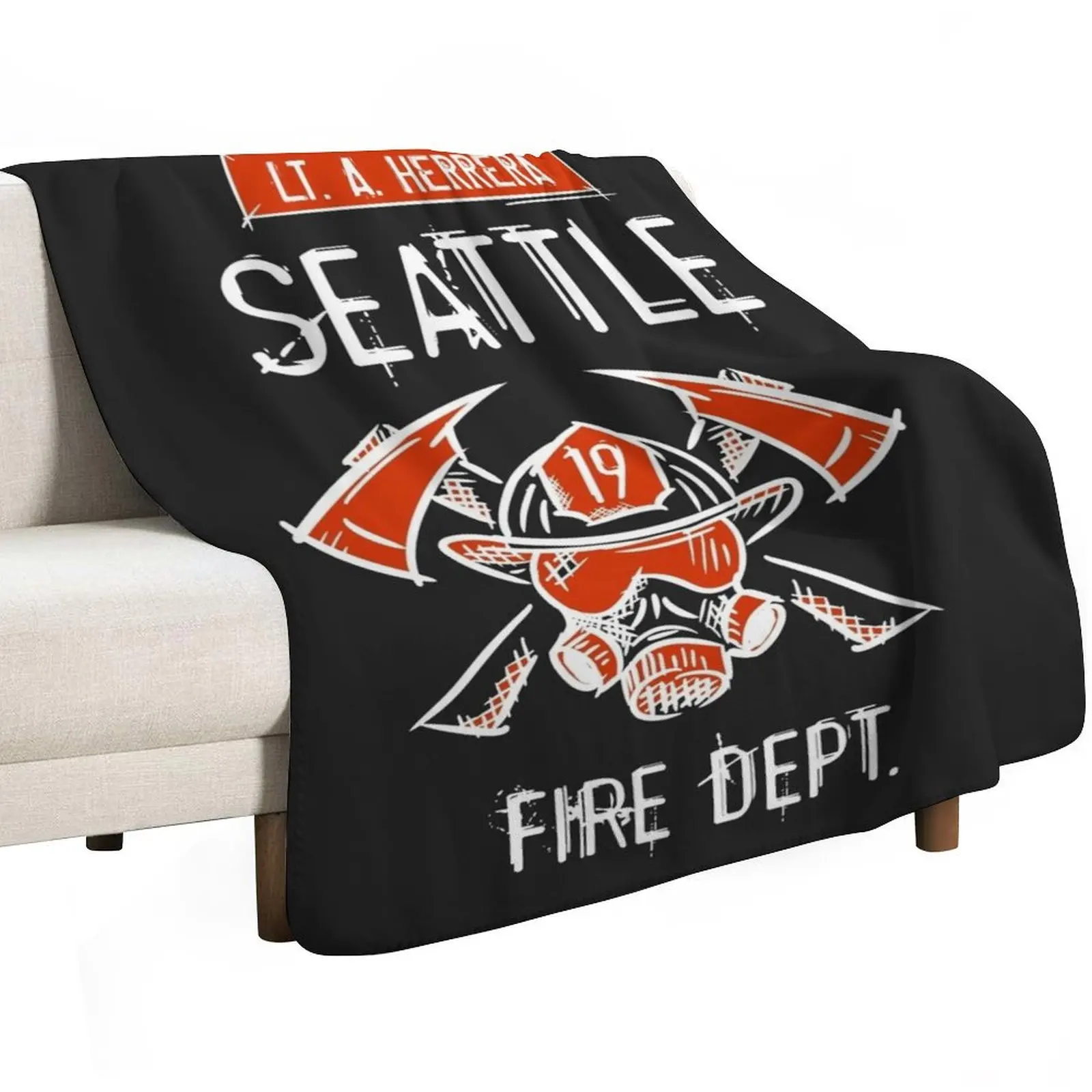 Station 19. Lieutenant Lt. Andrea Andy Herrera. Seattle Firefighters, Fire Department. Throw Blanket Sofa Throw Blankets