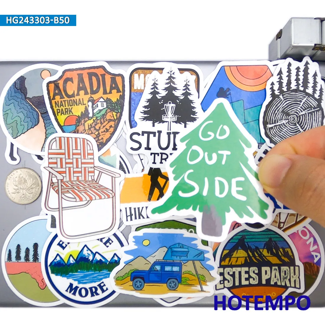 20/30/50PCS Travel Stickers Outside Trip Forest Explore Hiking Camping Climbing for Laptop Luggage Car Motorcycle Phone Sticker