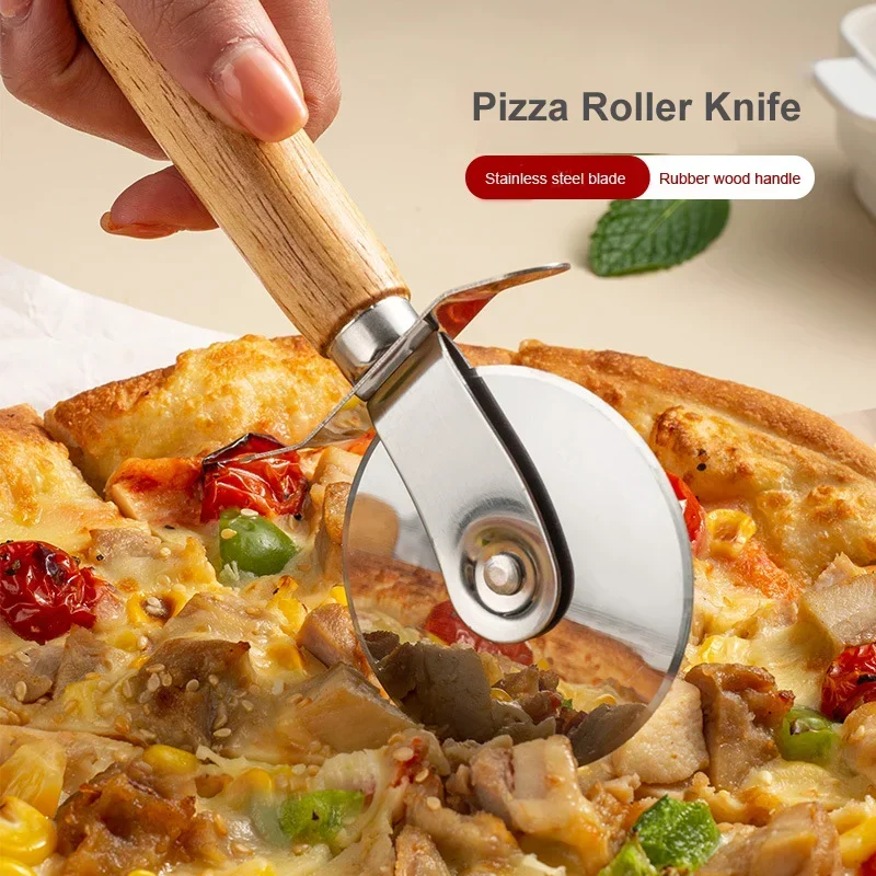 

Hob Accessory Oven Pizza Shovel Cutters Home Baking Bakery Rolling Pin Roller Knife Single Wheel Dining Bakeware Bar Kitchen