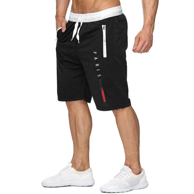 

Summer Men's New Beach Shorts Sports Short Pants comfortJogging Breathable Shorts Men Zipper Pockets Loose Running Sports Shorts