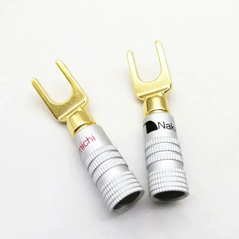 หัวกล้วย, ปลั๊กกล้วย, ปลั๊ก Y/ปลั๊ก U สายลําโพงเชื่อมต่อเกียร์, ลวดฮอร์นชุบทองทองแดงละเอียดกลาง