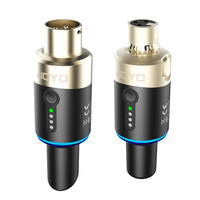 JOYO MW-1 5.8GHz Wireless Microphone System XLR Mic Converter Wireless Microphone Transmitter Receiver for Live Interview/Studio