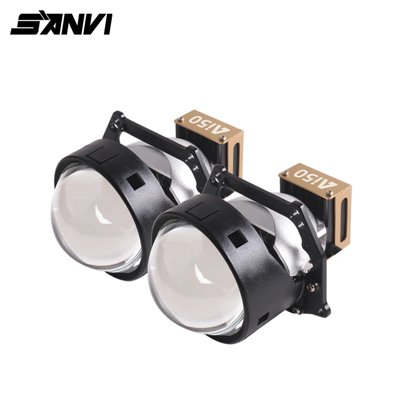 Sanvi Ai50 App Bluetooth Control 3000K 4300K 6000K Bi LED Projector Lens Headlight For H4 H7 9005 9006 Car LED Light Retrofit