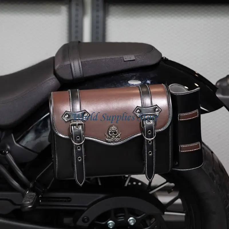 

G6KC Retro Motorcycle Side Bag with Ample Storage Motorcycle Pannier for Daily Use