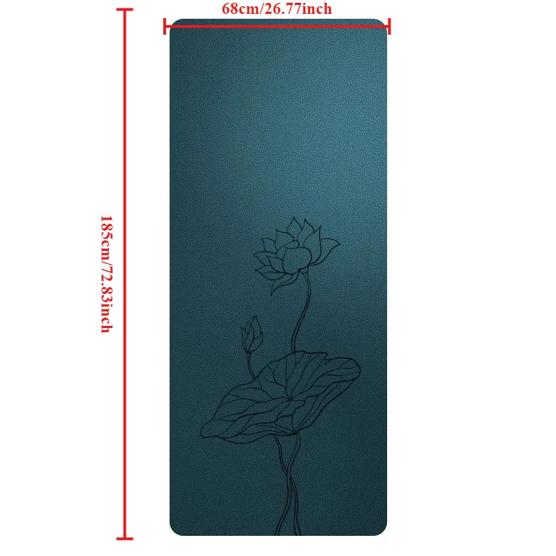 

Ультратонкий 1,5 мм резиновый нескользящий коврик для йоги из искусственной кожи для домашнего тренажерного зала, пилатеса, фитнеса, амортизация, легкий складной, бесшумный, упражнения