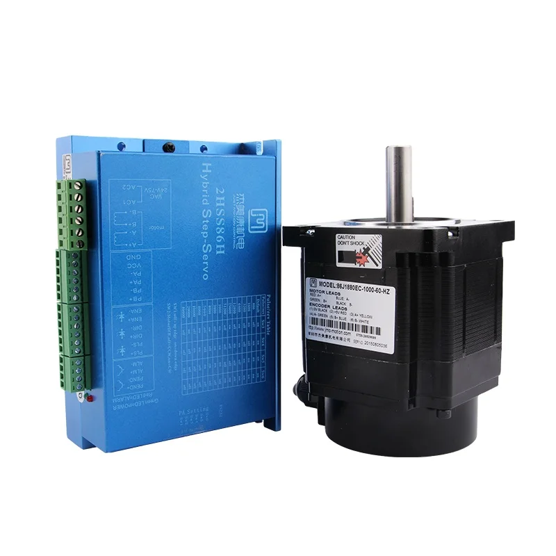 NEMA34 2-Phase Hybrid Servo Motor 86J1880EC Torque 4.5NM JMC 2HSS86H Servo Drive 60V-80VAC 6A , CNC Controller Kit