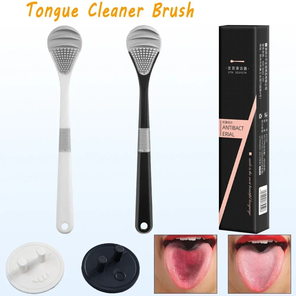 Reusable Tongue Scraper Multi-Color Tongue Cleaning Brush Portable Oral Care Tool for Removing Tongue Buildup  Freshening Breath