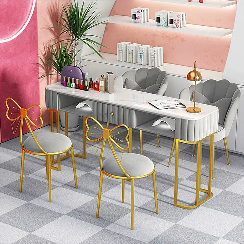 Nordic Luxury Nail Tables Marble Modern Dressing Table Nail Artist Nail Tables Professional Aesthetictable Salon Furniture FYMT