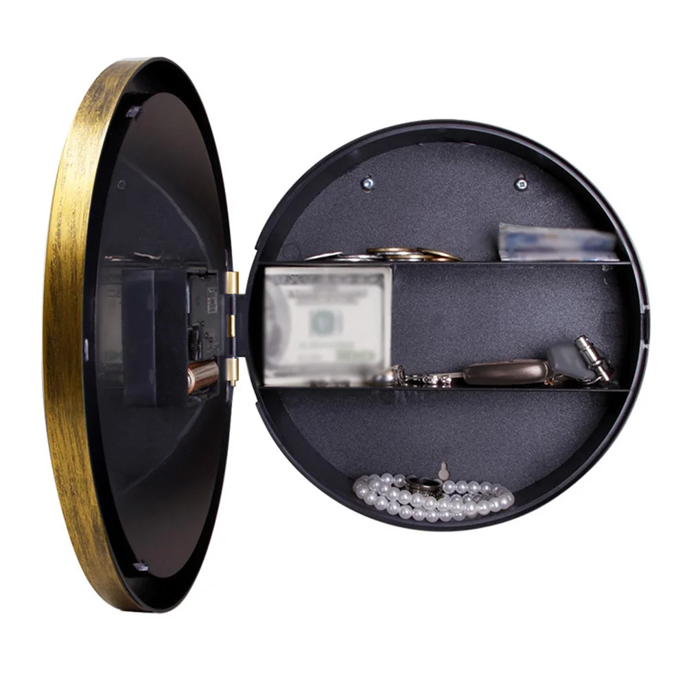 Safety Box Retro Secret Pointer Jewelry Vintage Wall Hanging Storage Security Watch Cash Office Clock Home