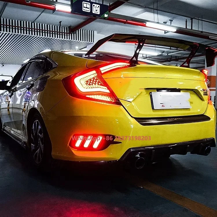 

Оптовая продажа автозапчастей, модифицированный поворотный тормозной движущийся задний фонарь автомобиля, светодиодные задние фонари для Honda Civic 2016-2022