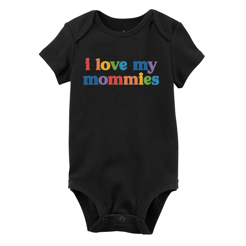 

I Love My Mommies Onesies Print Newborn Clothes Pregnancy Announcement Baby Bodysuits m