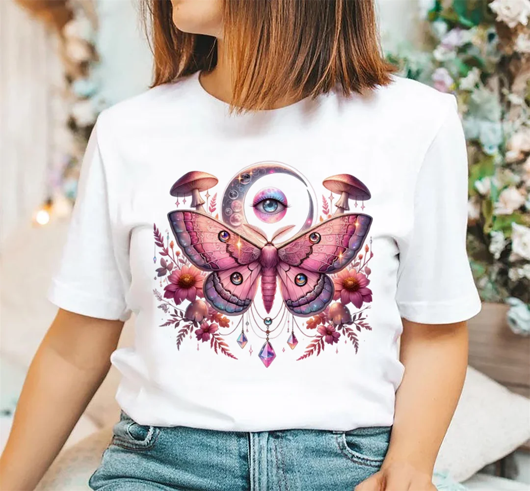 Camiseta con estampado de estilo navideño para mujer, camiseta de Festival estampada, bonita camiseta de manga corta divertida y versátil con cuello redondo para mujer