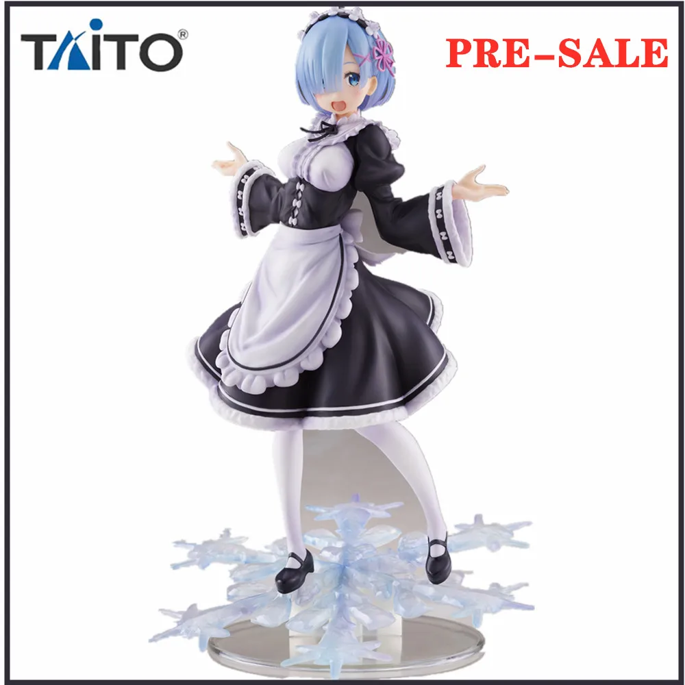 

Original Anime Figures Re:Life In A Different World From Zero Rem AMP Winter Maid image ver. Action Figure PVC Toys Gifts 27CM