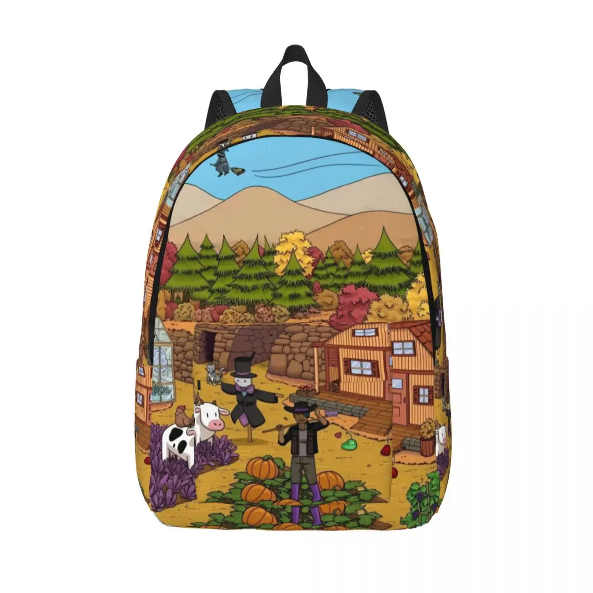 

Классический рюкзак Stardew Valley, подарочный школьный рабочий рюкзак для мужчин и женщин, сумка через плечо для ноутбука в сельской местности