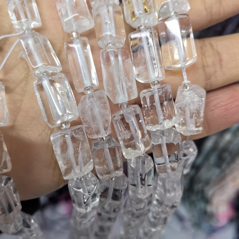Natürliche Zylinder Stein Perle Bunte Weiße Jaspis Quarz Rohr Charms Perlen Für Schmuck Machen Diy Armbänder Halskette – Detail 22