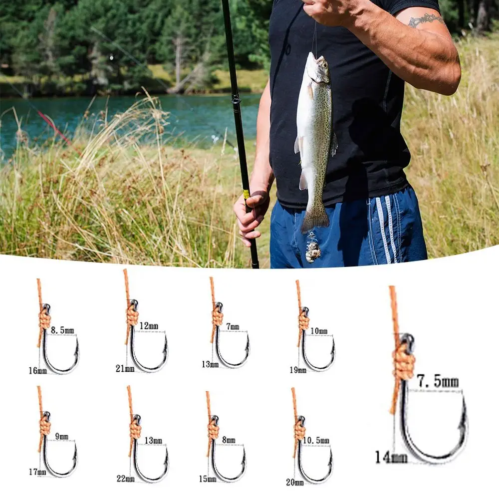 1Pc 5 # -13 # Stainless Fishing Hook Sharp Barbed Anti-entanglement String Hook Fishing Accessories Anti Slip