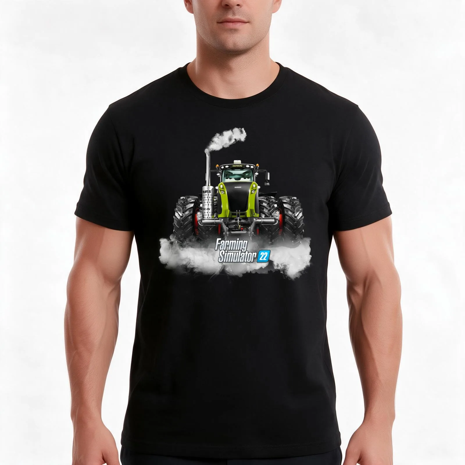 Farming Simulator Shower 22 Class Xerion T-Shirt Summer Casual Cotton Tee Oversized Streetwear Tops Vintage Graphic Print