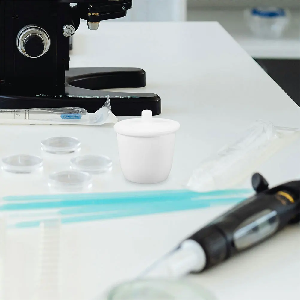 2 قطعة 30 مللي بوتقة Ptfe مع غطاء ارتفاع درجة الحرارة حمض مقاومة مختبر أداة تجريبية لذوبان المجوهرات الكيميائية