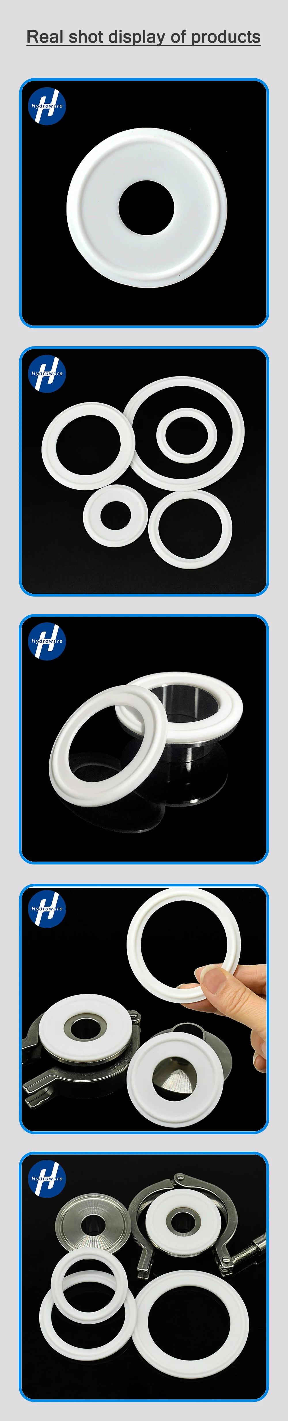 5 Stück hochwertige PTFE-TC-Dichtung – 12,7–219 mm (1–8 Zoll) Sanitär, lebensmittelecht, antihaftbeschichtet, auslaufsicher, für Milchgetränke, Lebensmittel, Pharma – Detail 13