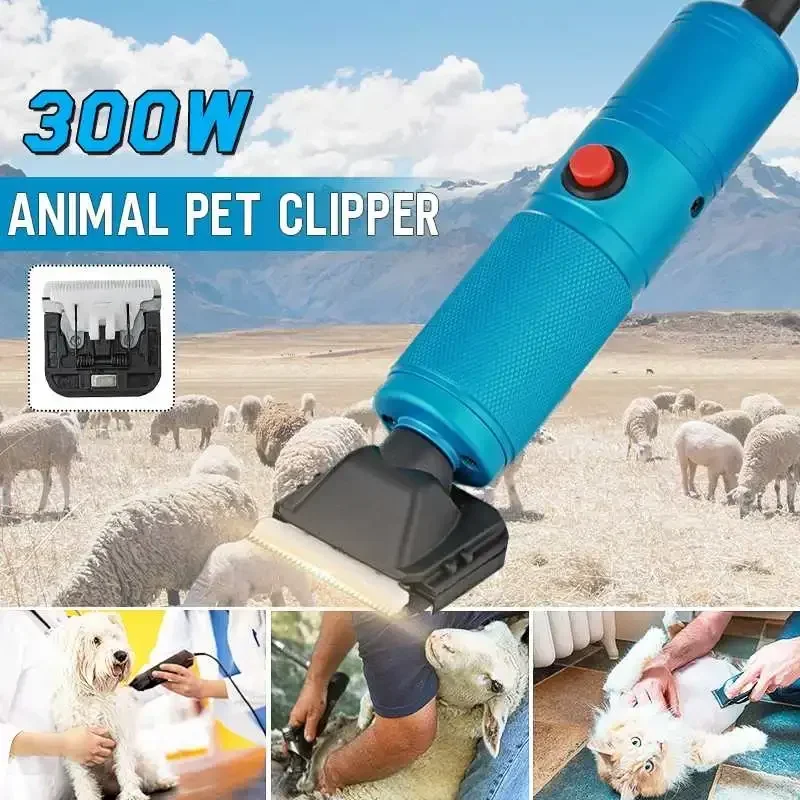 

300W Electric Sheep Hair Clipper Pet Shearing Kit Shear Wool Cut Goat Hair Scissors Pet Animal Shearing Supplies Cut Machine