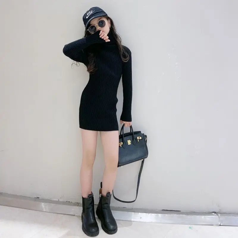 

Girls Kids Knit Sweater Dresses Princess clothes new year Christmas long sleeve 4 9 10 11 12 year 2026 spring winter Teenagers