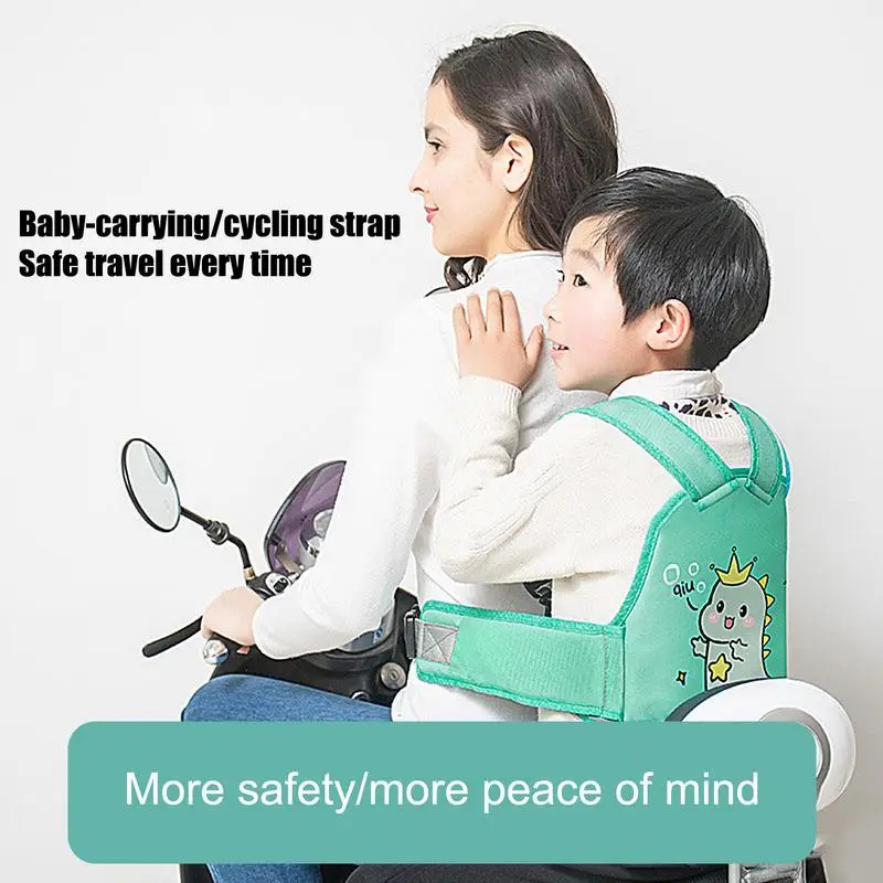 Children's Motorcycle Safety Belt Reflective Motorcycle Back Seat Harness Cushioning Function Child Safety Strap for Most Types