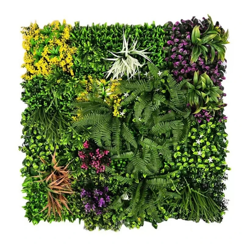 Artificial Plants Wall Panels DIY Background Wall Simulation Grass Leaf Outdoor Indoor Party Decoration Green Home Deco