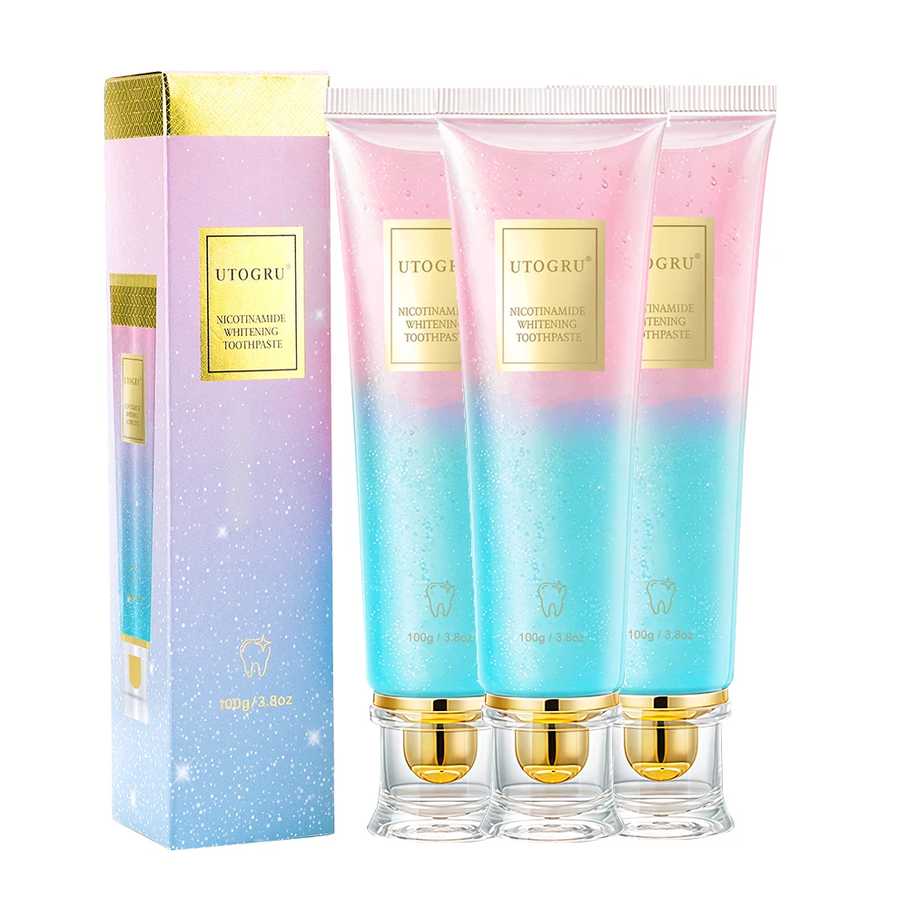 معجون أسنان لتبييض الأسنان يزيل بقع الشاي والقهوة والنبيذ بشكل فعال معجون أسنان منعش للأسنان الحساسة 3 عبوات #1