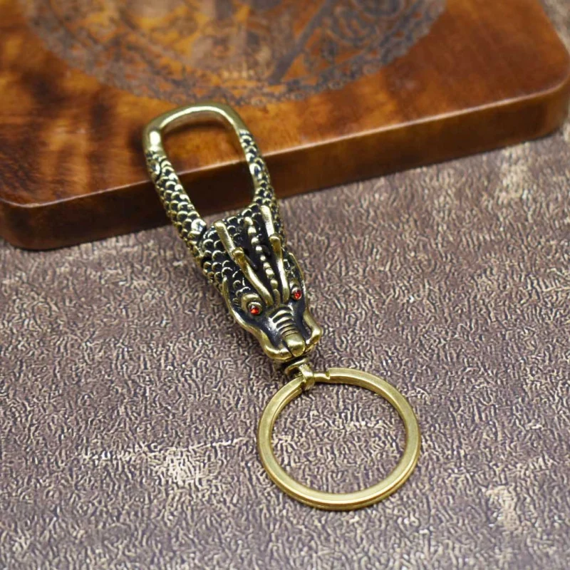 Brass Faucet Vintage Retro Gold Plated Craft Key Ring Car Keychain Pendant Street Stall Scenic Spot