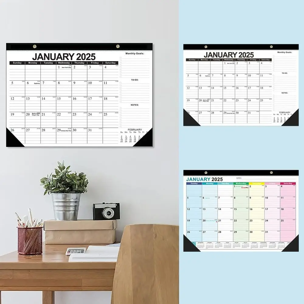 High-quality Daily/Monthly Plan 2025 Wall Calendar Memo Schedule Calendar Monthly Planner Office