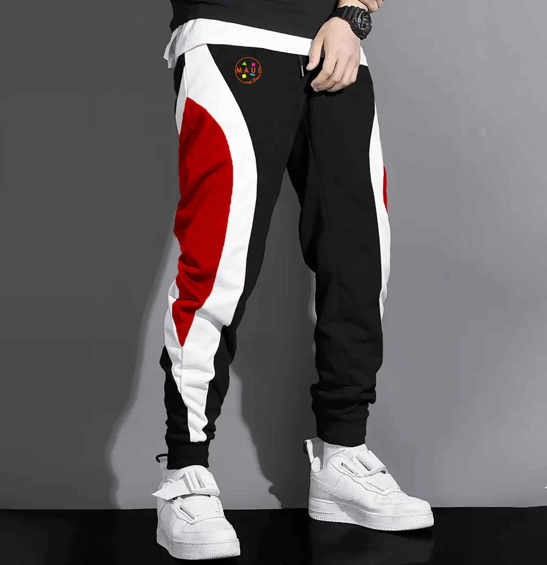 

2026 Spring and Autumn New Arrival Loose Casual Sportswear Colorblock Ankle-Length Pants for Men