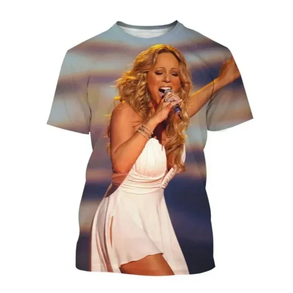 Fashion Men Clothing The Greatest Voice of the Contemporary Mariah Carey T-shirt Street Harajuku Unisex Oversized Tops