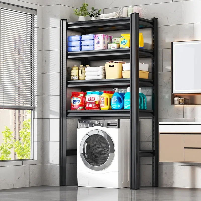 Shelf above household washing machine, balcony, toilet, toilet drum flip floor storage rack
