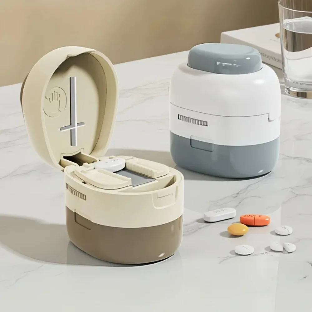 Multifunctional 2/4-in-1 Pill Cutter Food Grade Dustproof Tablet Splitter Compact Precise Cutting Medicine Divider Travel