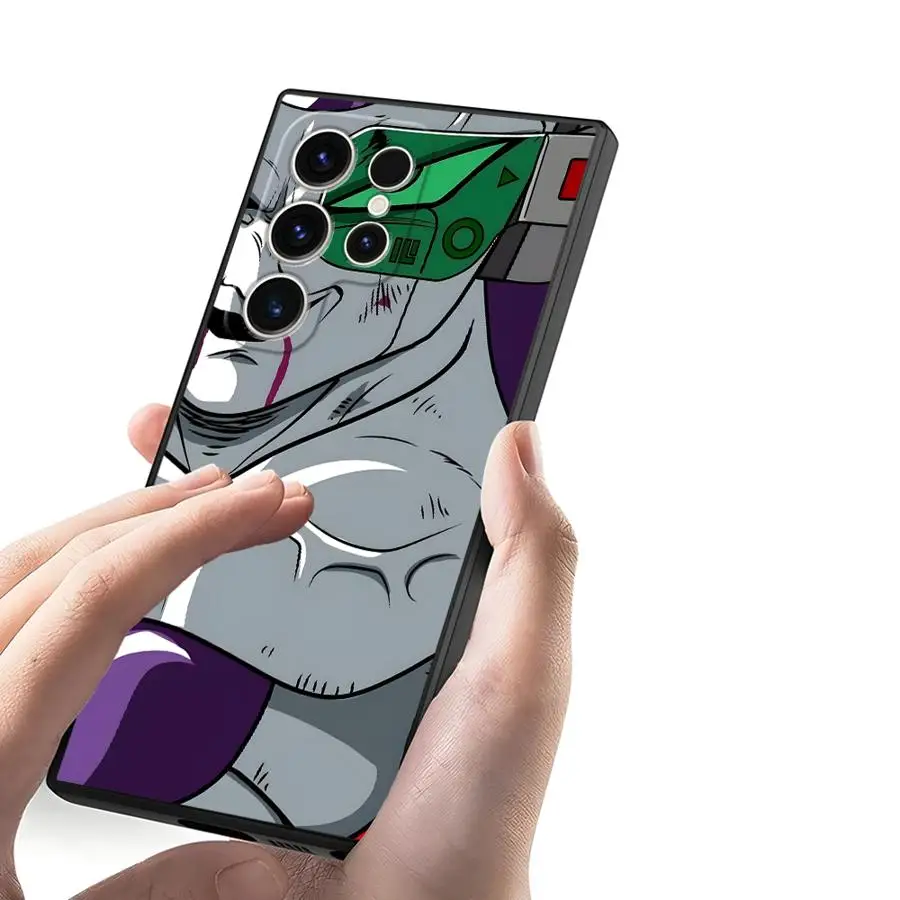 Чехол для Samsung Galaxy S20 S24 Plus S23 Ultra S21 FE S25 Edge Black Мягкий чехол для телефона Dragon Ball Saiyan Goku Combat Power