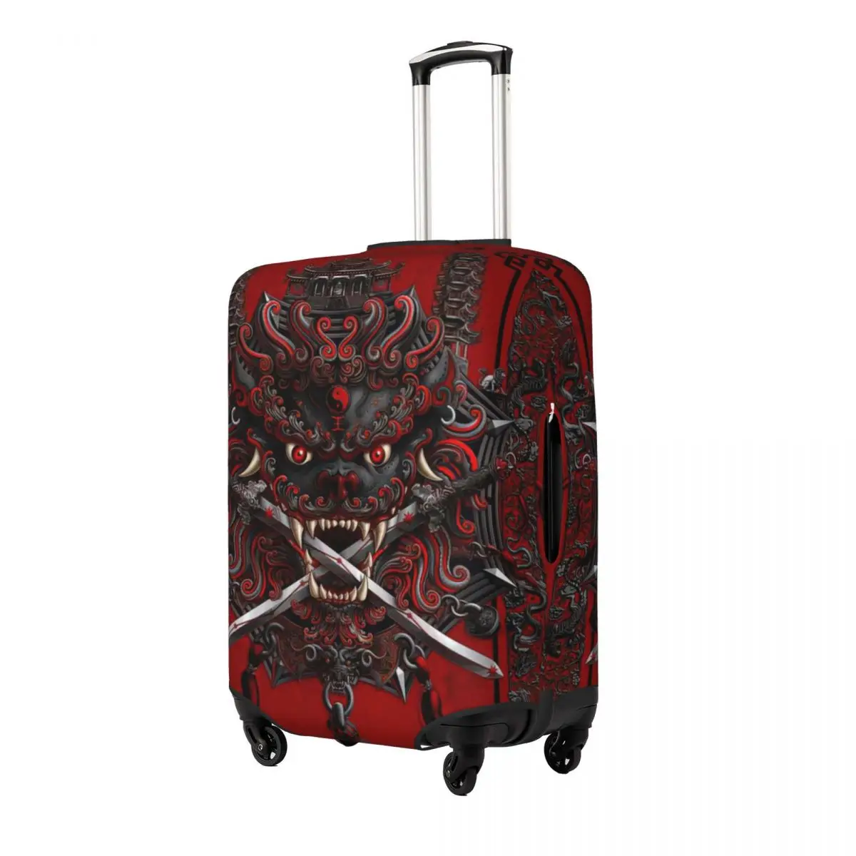 Goth Oni, Japanese Demon Print Luggage Protective Dust Covers Elastic Waterproof 18-32inch Suitcase Cover Travel Accessories