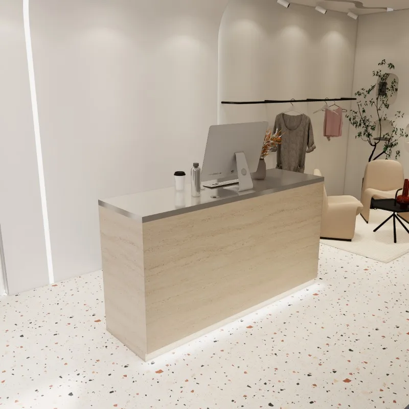 

Luxury Modern Reception Desk Counter Cashier Beauty Salon Reception Desk Hairdresser Business Mesa De Centro Corner Furniture
