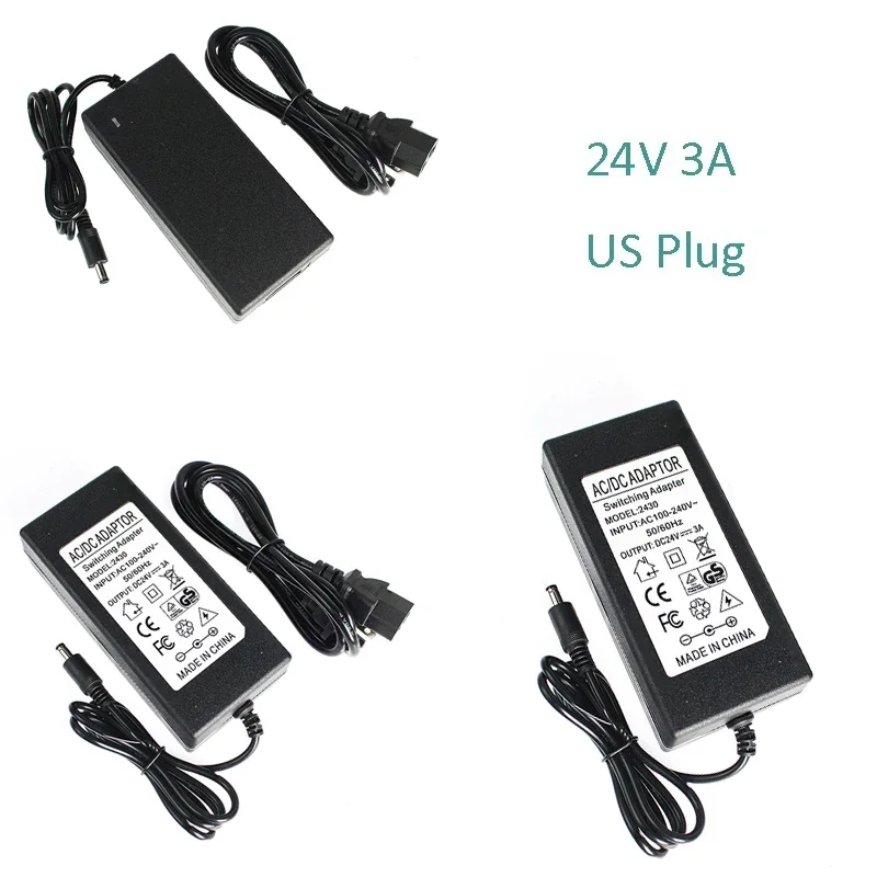 Switching Power Supply 24V 3A DC 220V To 24V Adapter Power for Transformer 220V To 24 Volt Universal Switch Charger