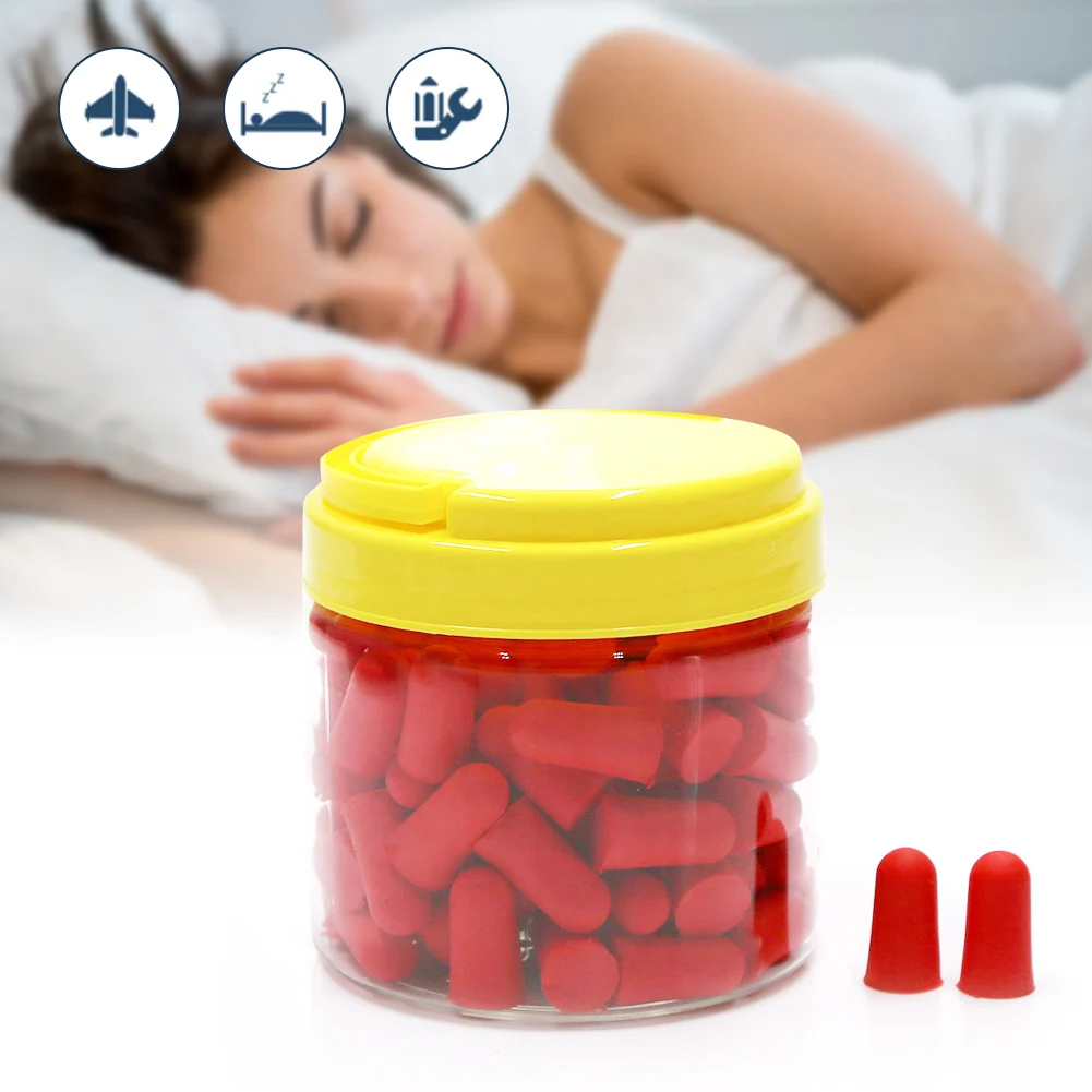 

zk30 50 Pairs Soft Foams Ear Plug Noise Reduction Earplugs Protector for Sleeping job security Learning Red