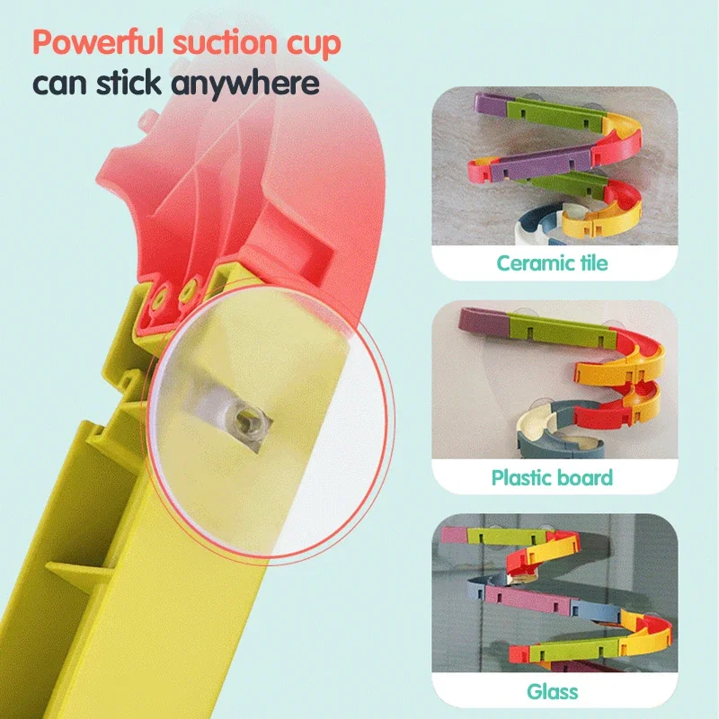 Baby Bath Toys DIY Assembled Slide Tracks Pipeline Ducks Bathroom Bathtub Play Rainbow Shower Tracks Water Educational Toys Gift