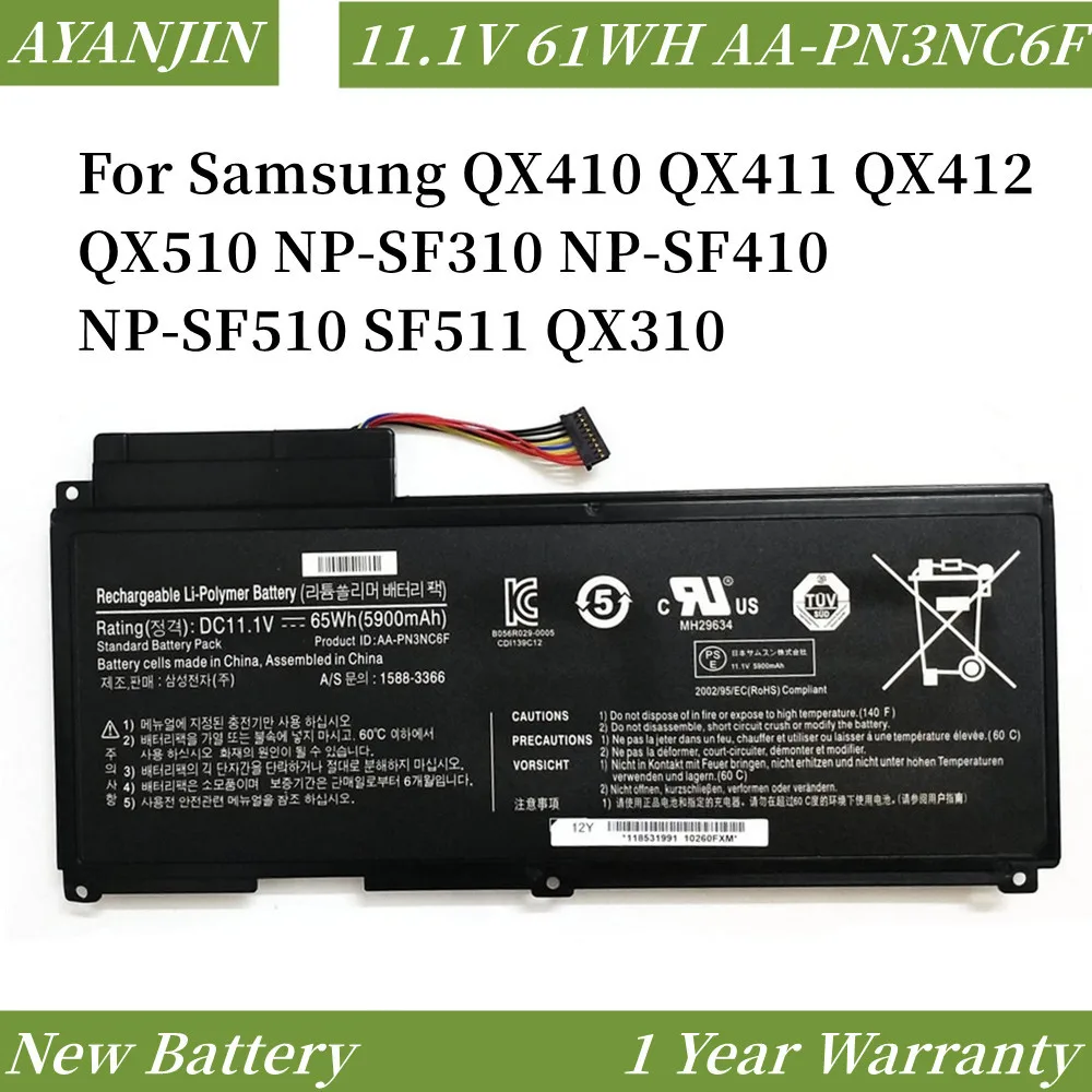 11.1V 61WH AA-PN3NC6F AA-PN3VC6B Pin Dành Cho Laptop Samsung QX410 QX411 QX412 QX510 NP-SF310 NP-SF410 NP-SF510 SF511 QX310