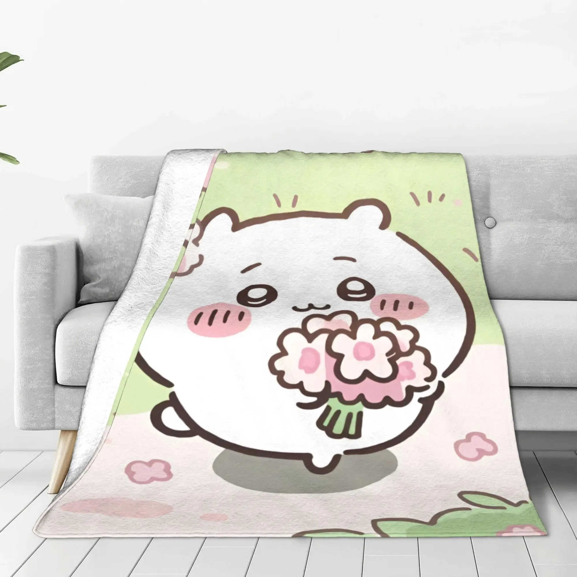 

Cute Chiikawa Soft Warm Blanket Boy Girl Plush Throw Blanket Graphic Couch Chair Flannel Bedspread Sofa Bed Cover