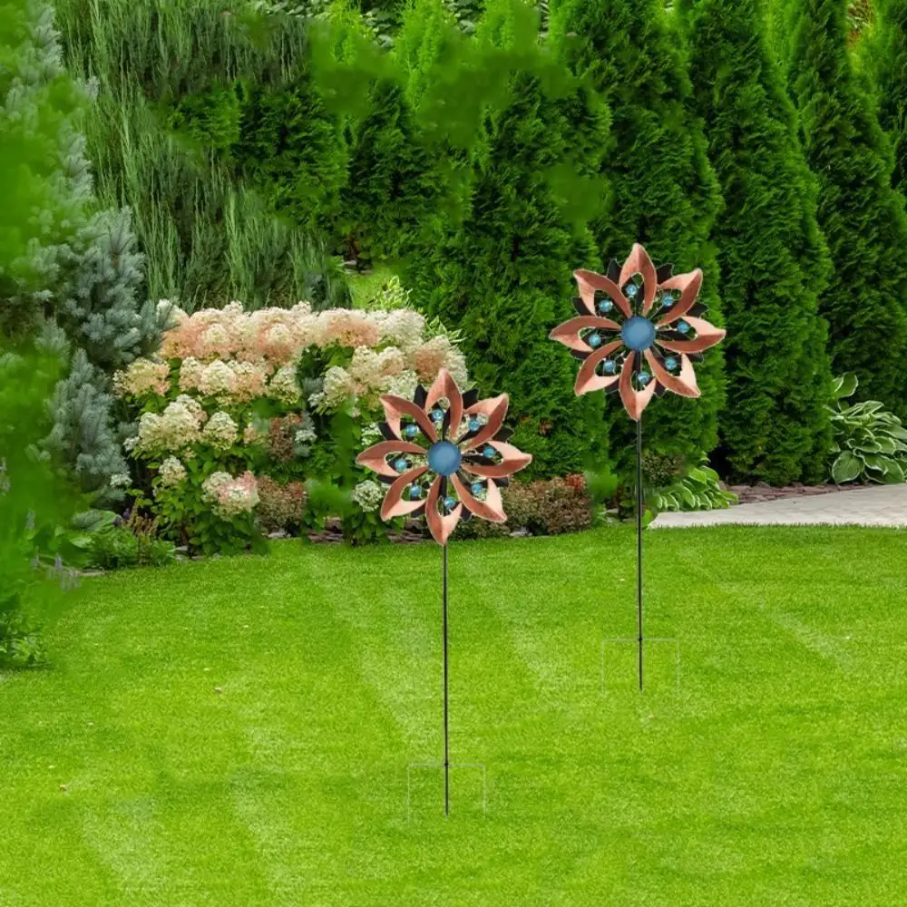 

Garden Stake Metal Wind Spinner Rotating Decorative Gardening Plug Creative Wind Rotator Outdoor