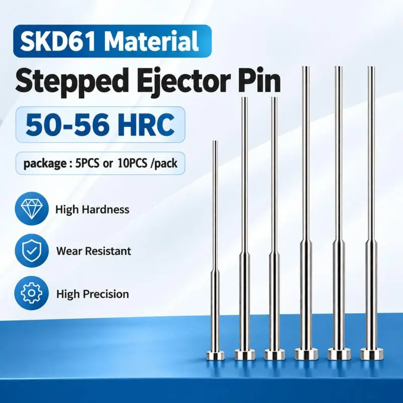 5PCS 10PCS SKD61 Stepped Ejector Pin Two Stage Ejector Pin Precision Injection Mold Standard Parts