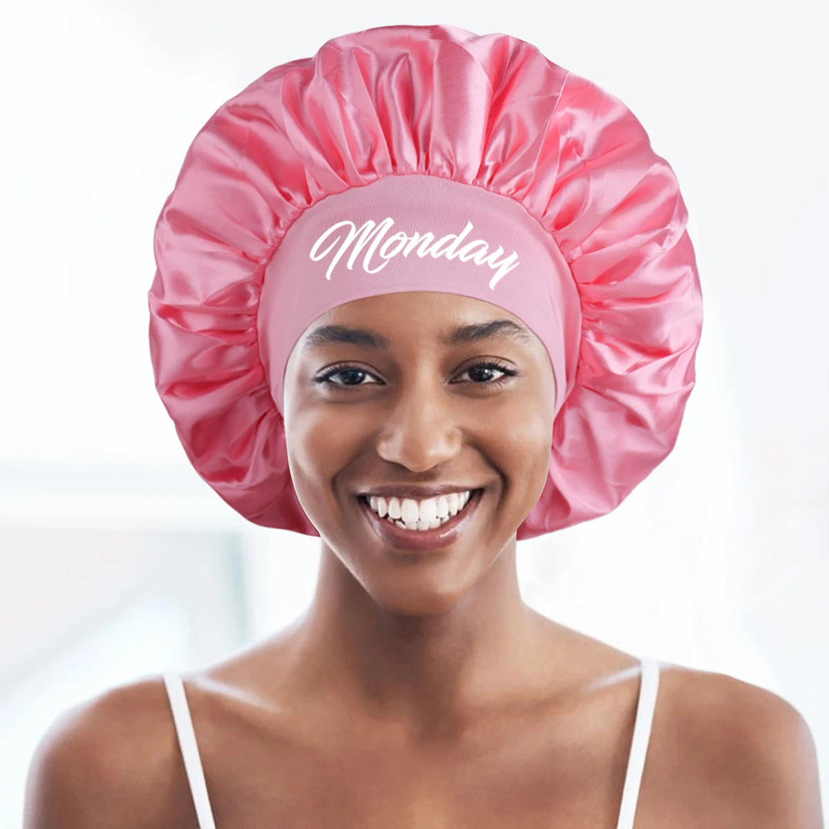 1 x weiche, atmungsaktive Schlafmütze zum Schutz vor Haaren – einlagige Unisex-Twist-Mütze – Detail 9