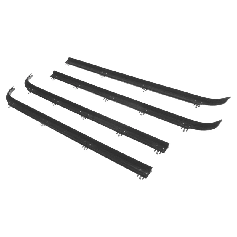 4Pcs Premium Door Window Seal Weatherstrip Kit For Ford F150 F250 F350 1987-1997 F2TZ1521457A E7TZ1521453A Car Accessories